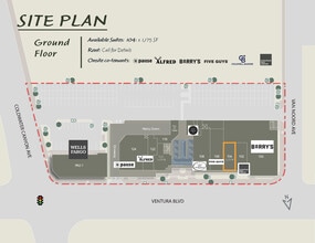 12914-12950 Ventura Blvd, Studio City, CA à louer Plan de site– Image 1 sur 1