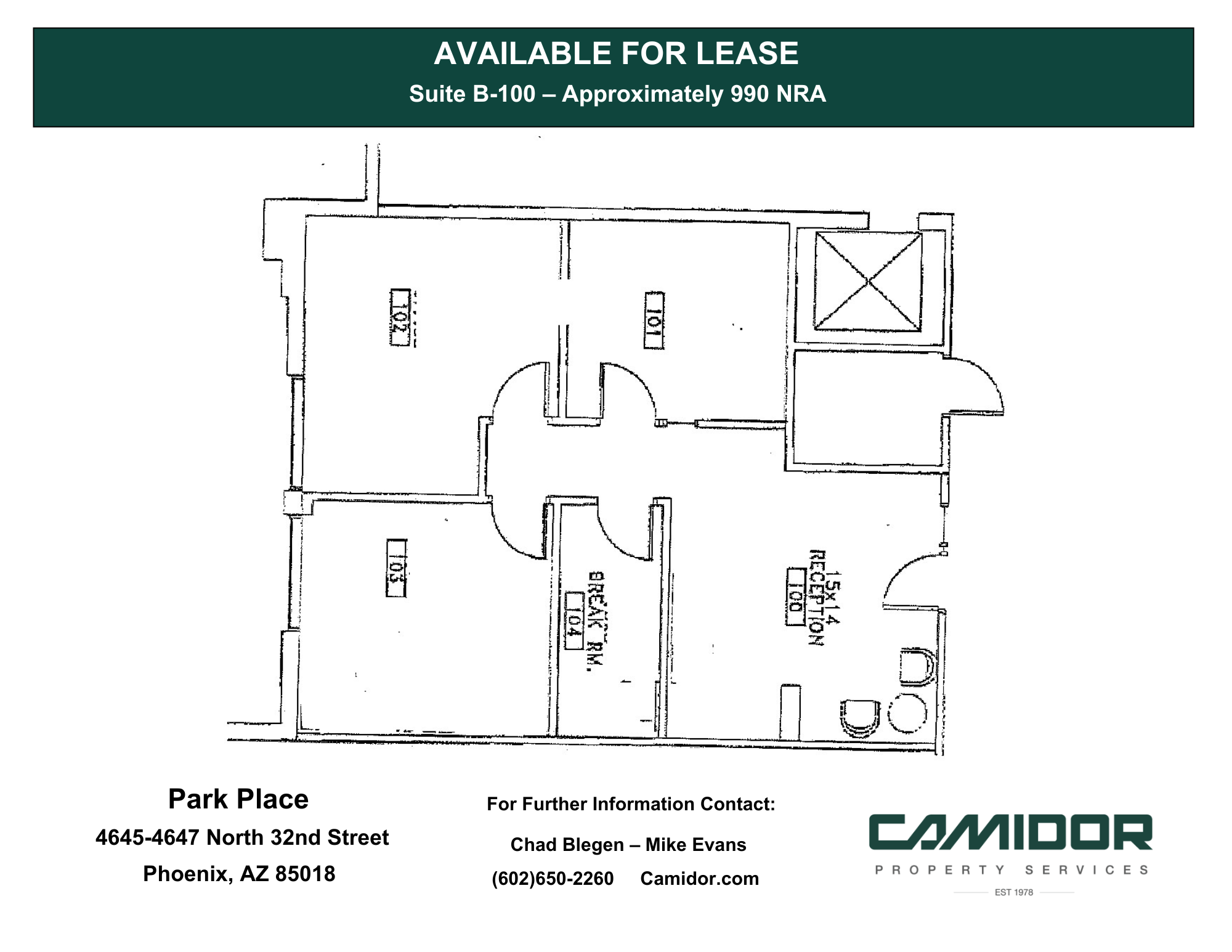 4645-4647 N 32nd St, Phoenix, AZ à vendre Plan d’étage– Image 1 sur 1