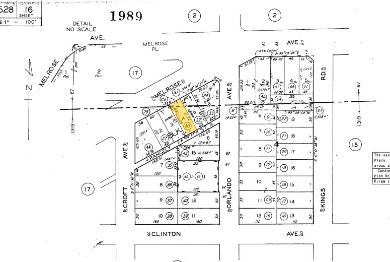 8412-8414 Melrose Ave, Los Angeles, CA à louer - Plan cadastral – Image 1 sur 9