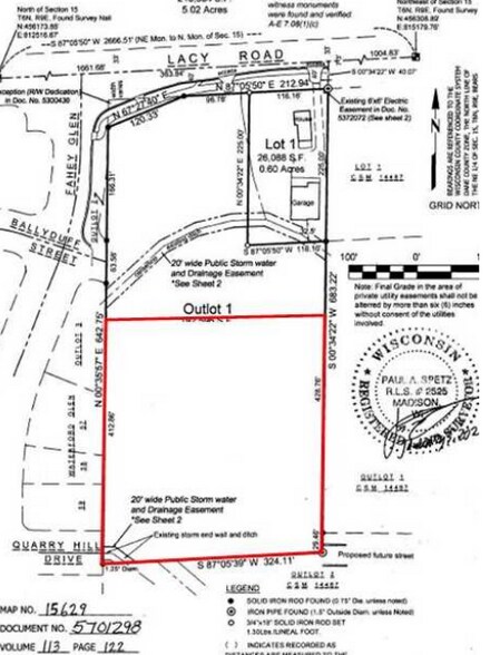 5345 Lacy Rd, Fitchburg, WI à vendre - Plan de site – Image 2 sur 8