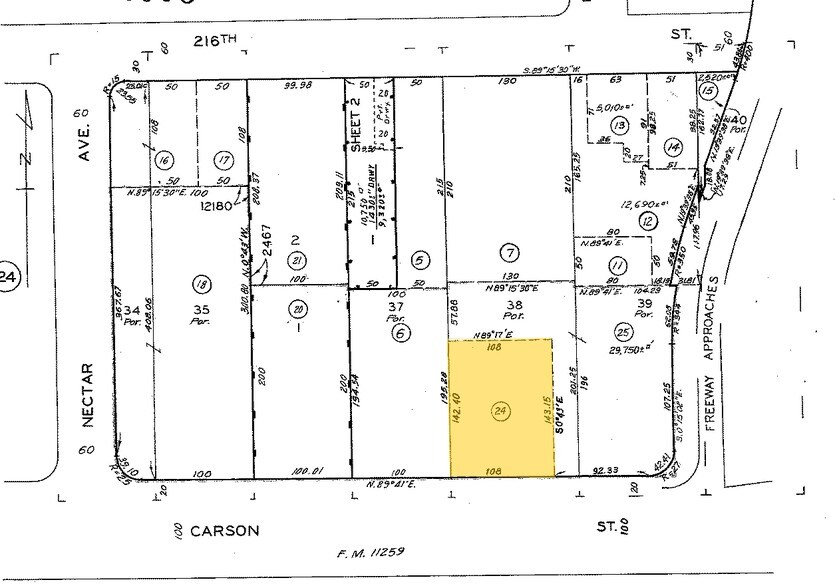 11601 Carson St, Lakewood, CA à louer - Plan cadastral – Image 2 sur 9