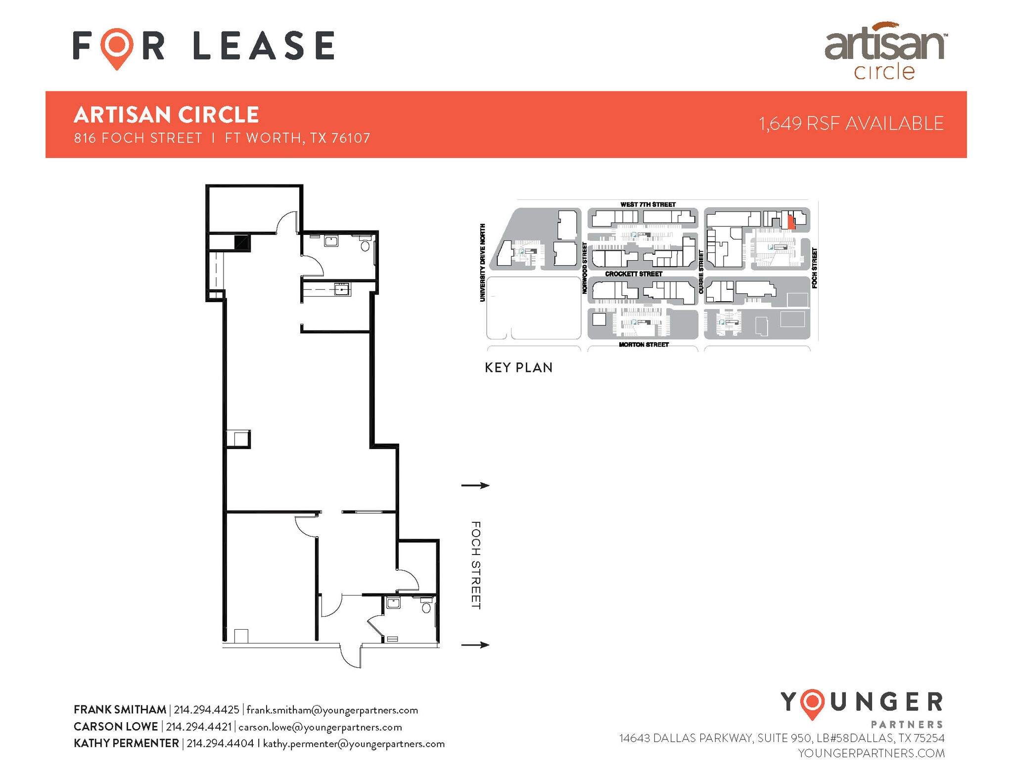 2973 W 7th St, Fort Worth, TX à louer Plan d’étage– Image 1 sur 1
