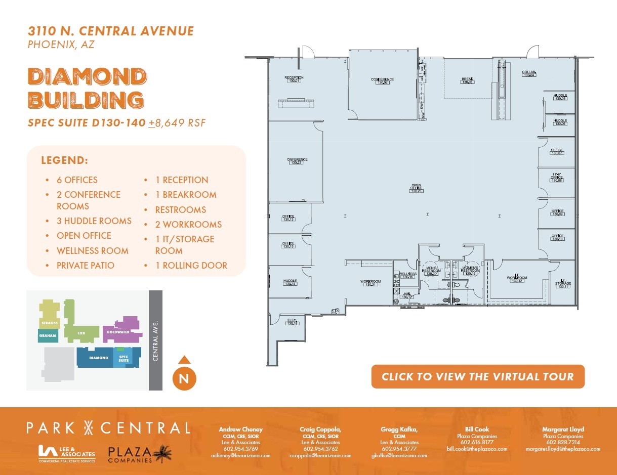 3110 N Central Ave, Phoenix, AZ à louer Plan d’étage– Image 1 sur 1