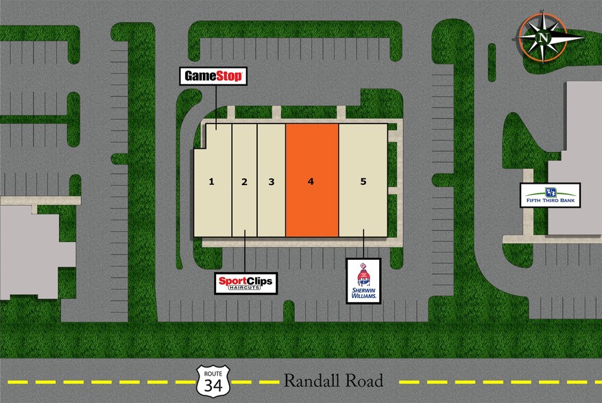 466-478 Randall Rd, South Elgin, IL à louer - Plan de site – Image 2 sur 2