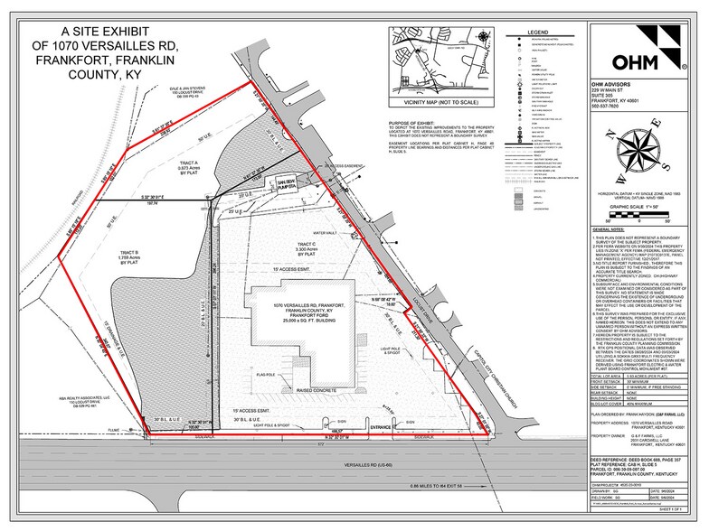 1070 Versailles Rd, Frankfort, KY à vendre - Plan de site – Image 2 sur 5