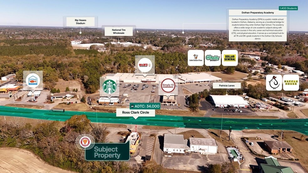 2231 Ross Clark Cir, Dothan, AL à vendre - Aérien – Image 2 sur 3