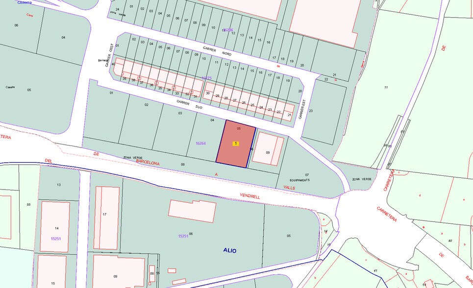 Terrain dans Vila-rodona, Tarragona à vendre - Plan cadastral – Image 2 sur 2
