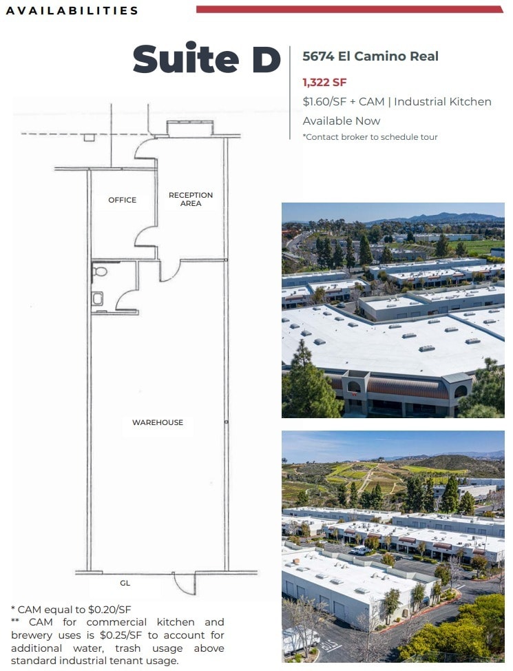 5650 El Camino Real, Carlsbad, CA à louer Plan d’étage– Image 1 sur 1