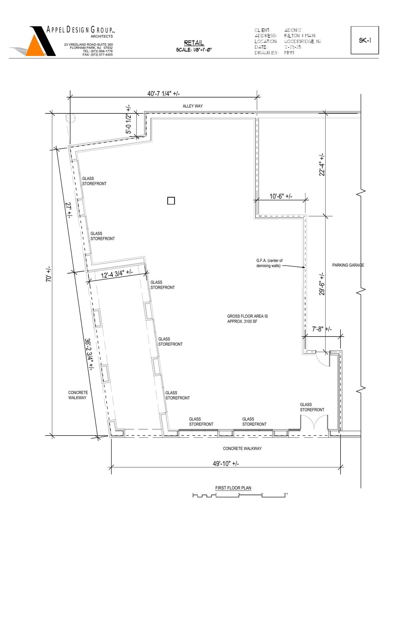 360 Fulton St, Woodbridge, NJ à louer Plan d’étage– Image 1 sur 2