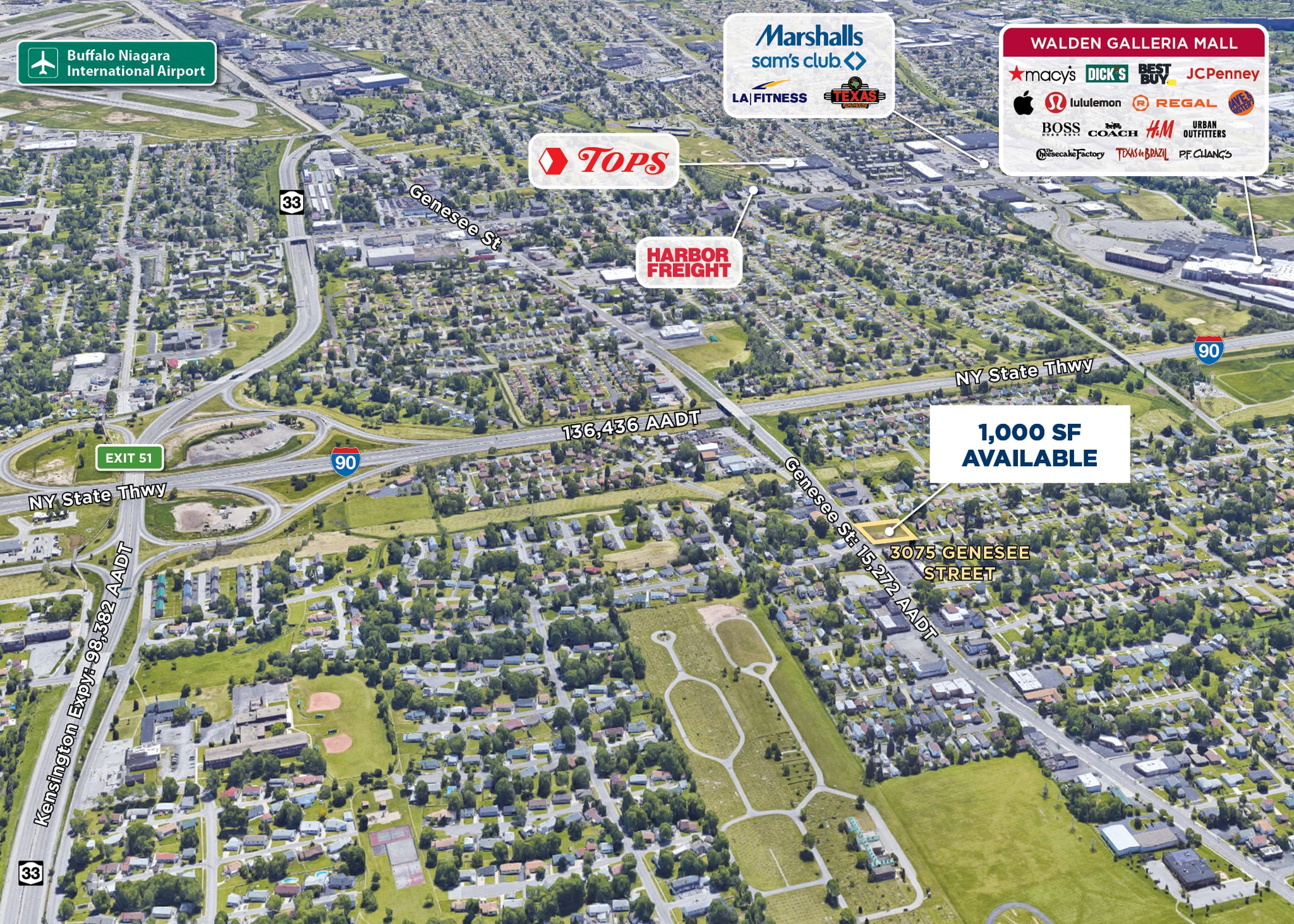 3075 Genesee St, Cheektowaga, NY à louer Aérien– Image 1 sur 1