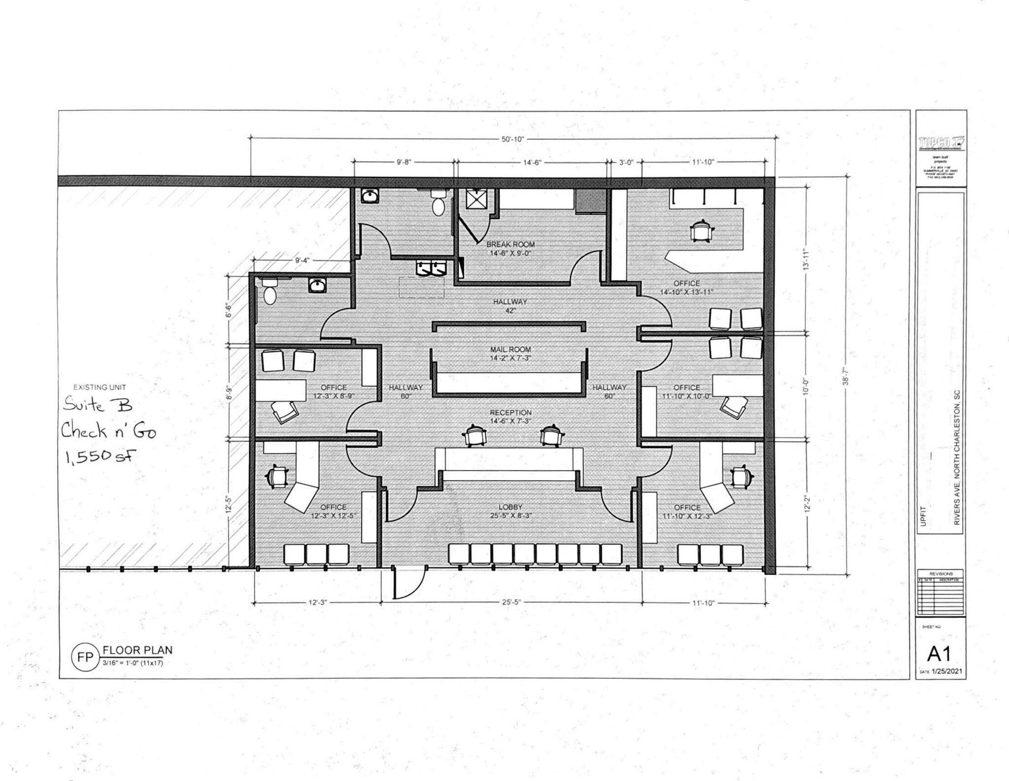 8316 Rivers Ave, North Charleston, SC à louer Plan d’étage– Image 1 sur 1