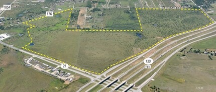 Southeast Corner of SH-130 & SH-21, Mustang Ridge, TX - VUE AÉRIENNE  vue de carte - Image1