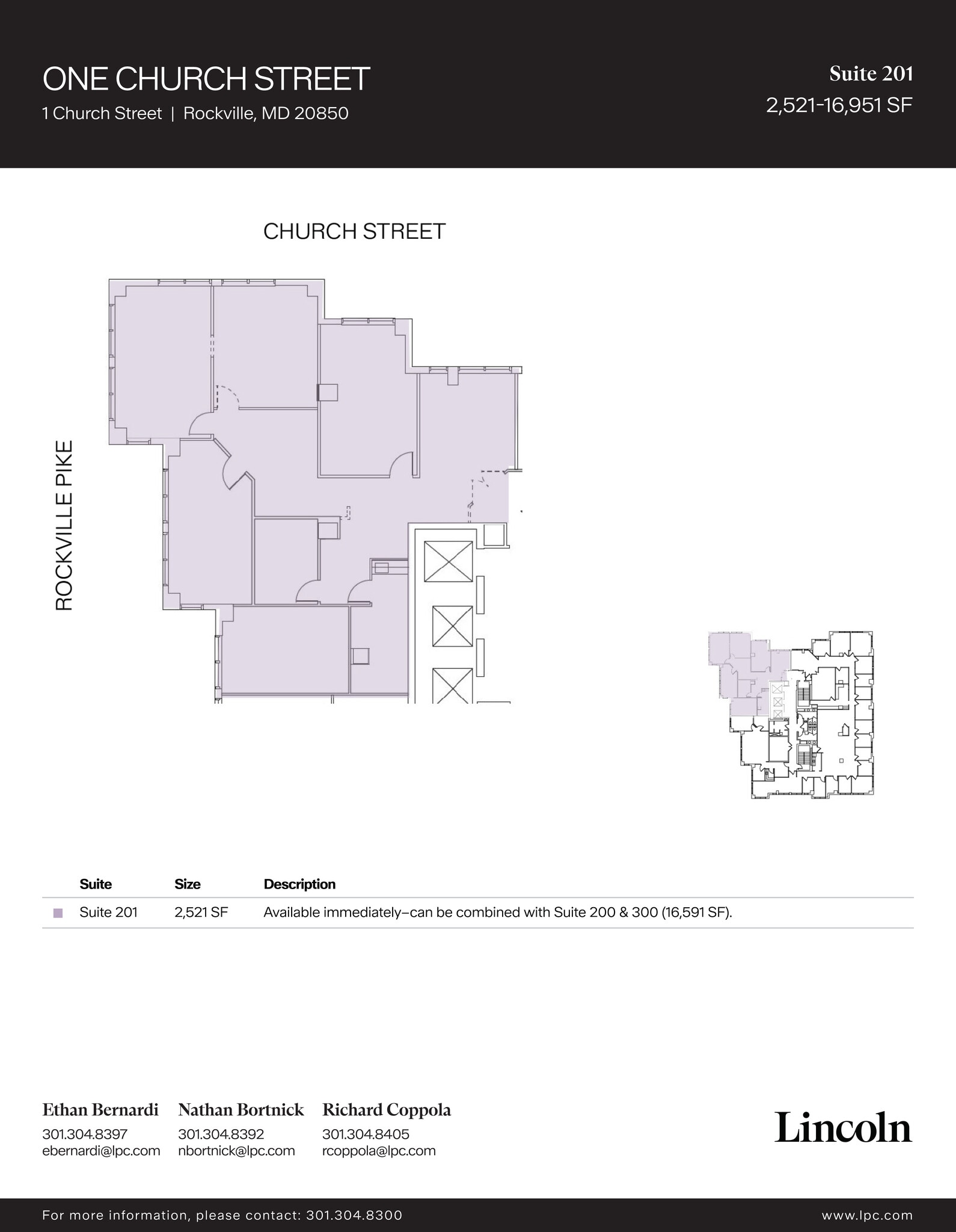 1 Church St, Rockville, MD à louer Plan d’étage– Image 1 sur 1