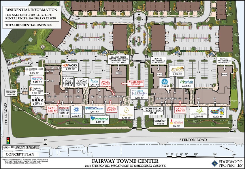 1636 Stelton Rd, Piscataway, NJ à louer - Plan de site – Image 2 sur 36