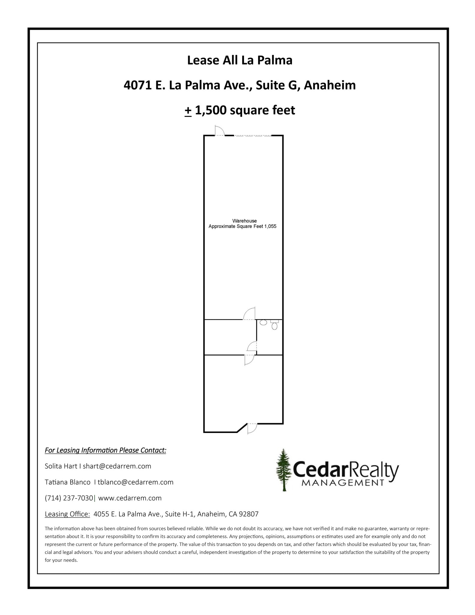 4071 E La Palma Ave, Anaheim, CA à louer Plan de site– Image 1 sur 1