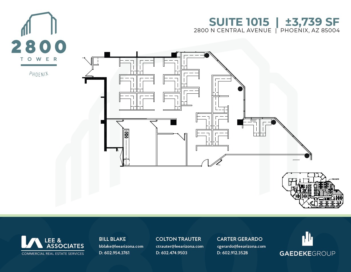 2800 N Central Ave, Phoenix, AZ à louer Plan d’étage– Image 1 sur 2