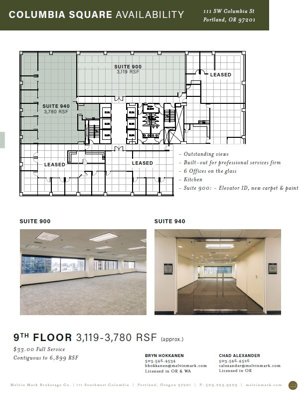 111 SW Columbia St, Portland, OR à louer Plan d’étage– Image 1 sur 5
