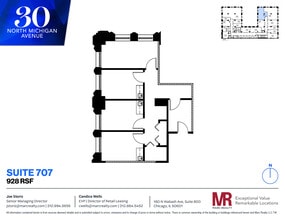30 N Michigan Ave, Chicago, IL à louer Plan d’étage– Image 1 sur 1