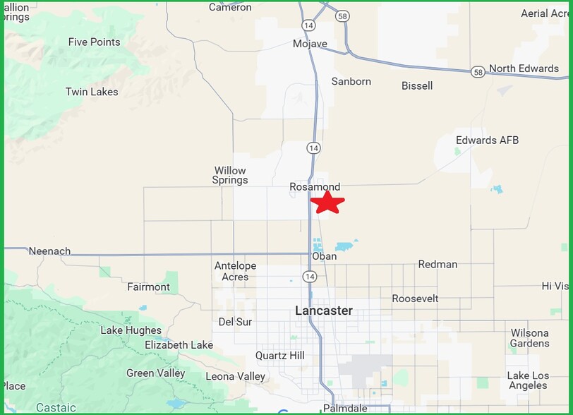 20th St West & 14 Fwy, Rosamond, CA à vendre - Photo de l’immeuble – Image 2 sur 6