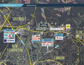 10210 Greenbelt Rd, Lanham, MD - VUE AÉRIENNE  vue de carte