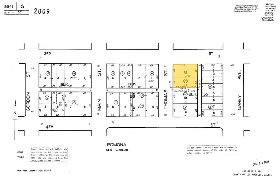 300-330 S Thomas St, Pomona, CA à louer - Plan cadastral – Image 3 sur 8