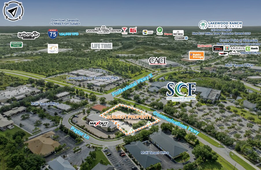 5313-5343 Paylor Ln, Lakewood Ranch, FL à vendre - Aérien – Image 3 sur 9