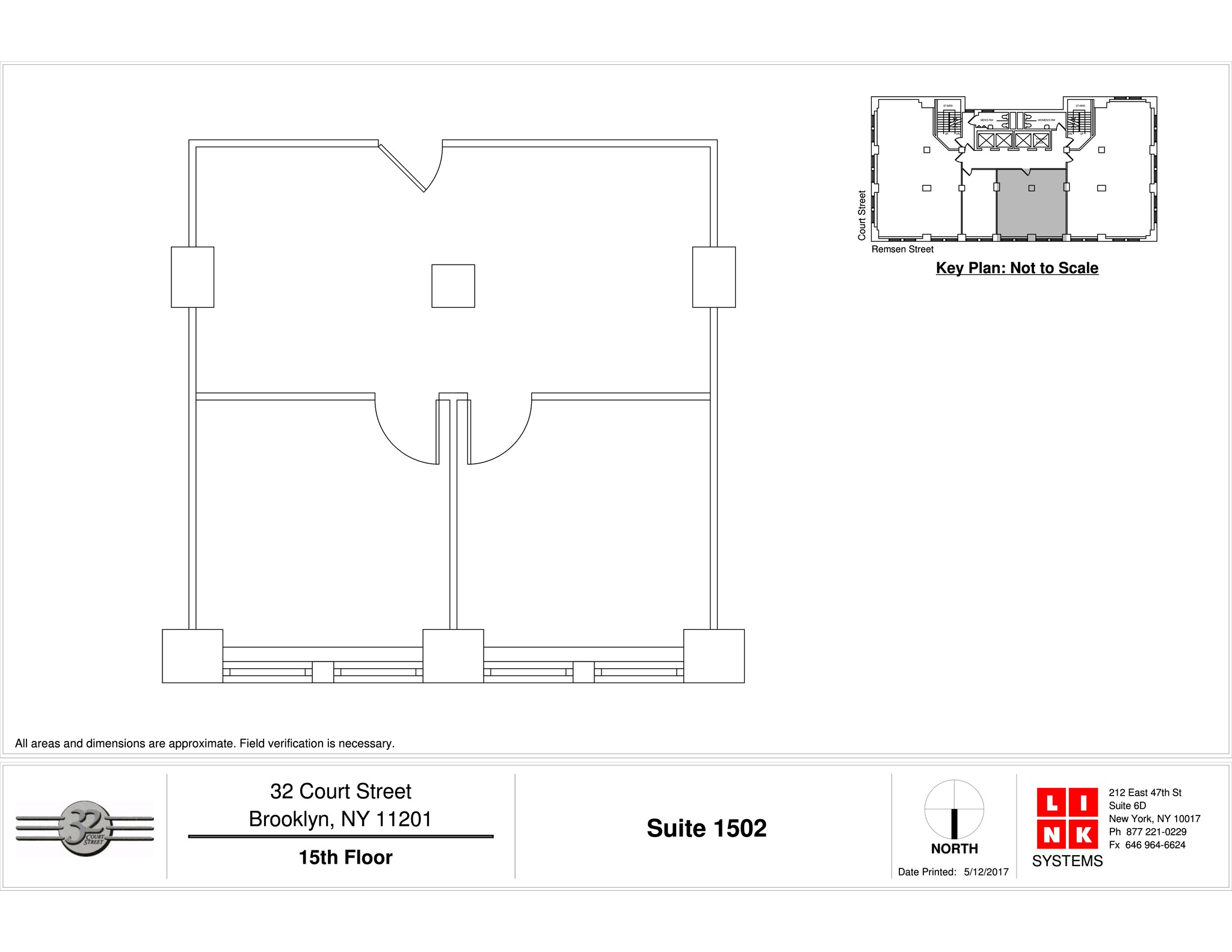32 Court St, Brooklyn, NY à louer Plan de site– Image 1 sur 1