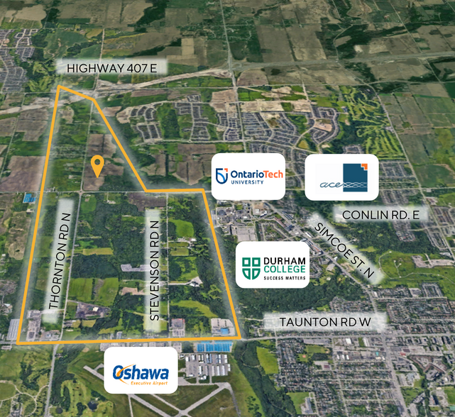 Thornton Rd N & Conlin Rd W Rd W, Oshawa, ON à vendre - Aérien – Image 2 sur 2
