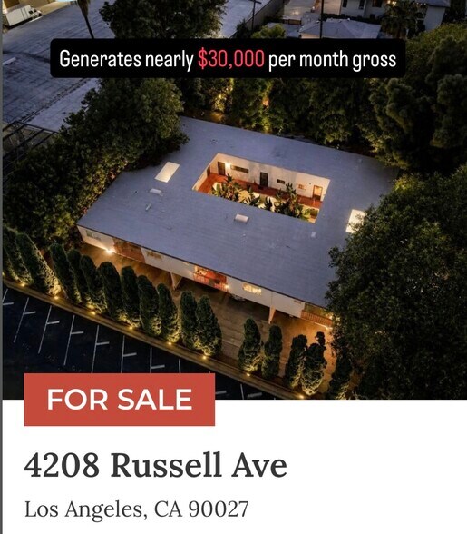 4208 Russell Ave, Los Angeles, CA à vendre - Photo de l’immeuble – Image 1 sur 41