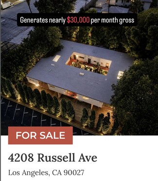 Plus de détails pour 4208 Russell Ave, Los Angeles, CA - Logement à vendre
