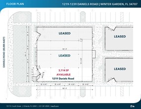 1219-1239 Daniels Rd, Winter Garden, FL à louer Plan d’étage– Image 2 sur 2