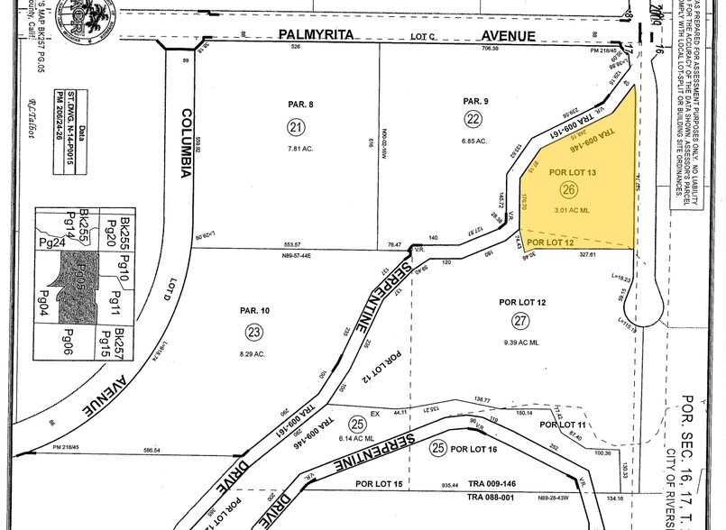 1075 Mount Vernon Ave, Riverside, CA à louer - Plan cadastral – Image 3 sur 3
