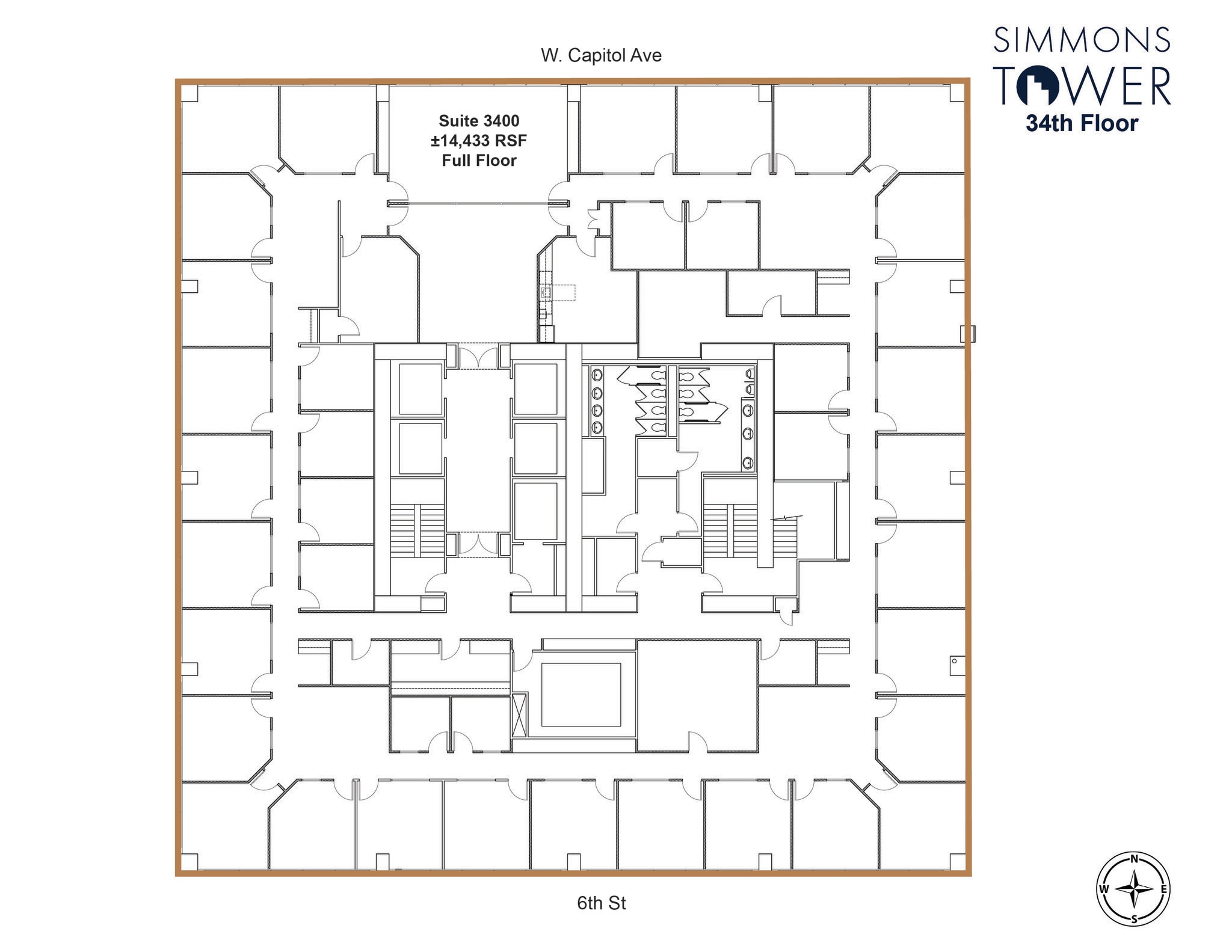425 W Capitol Ave, Little Rock, AR à louer Plan d’étage– Image 1 sur 4