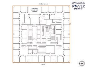 425 W Capitol Ave, Little Rock, AR à louer Plan d’étage– Image 1 sur 4
