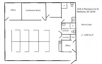 2536 Plantation Center Dr, Matthews, NC à louer Plan d’étage– Image 1 sur 8