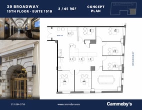 39 Broadway, New York, NY à louer Plan d’étage– Image 1 sur 1