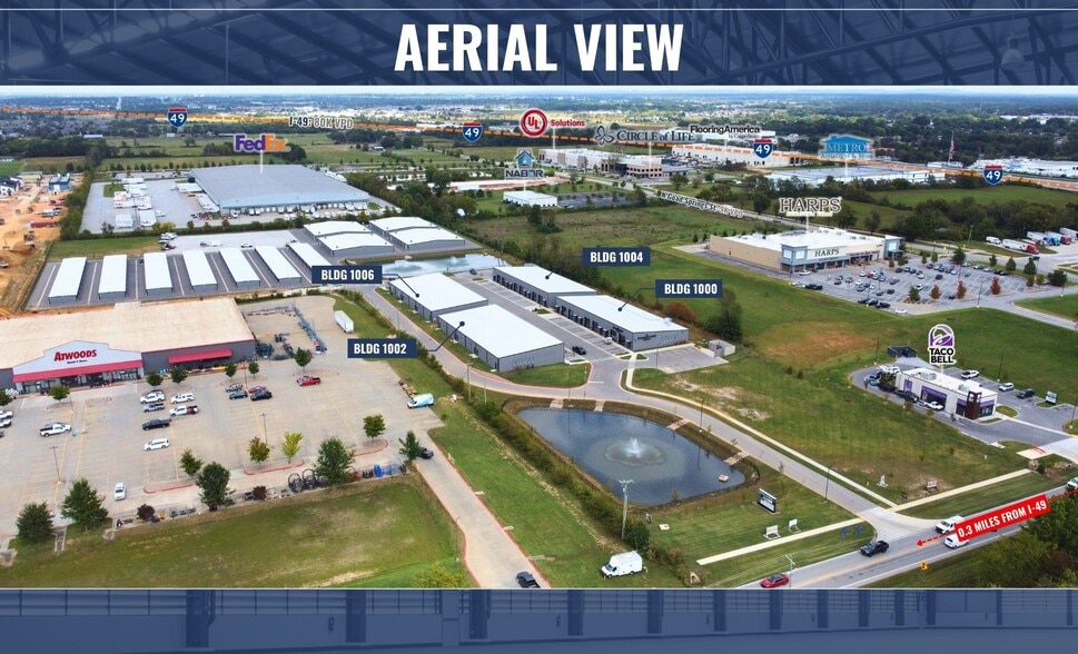 1000 W Monroe Ave, Lowell, AR à louer - Aérien – Image 3 sur 8