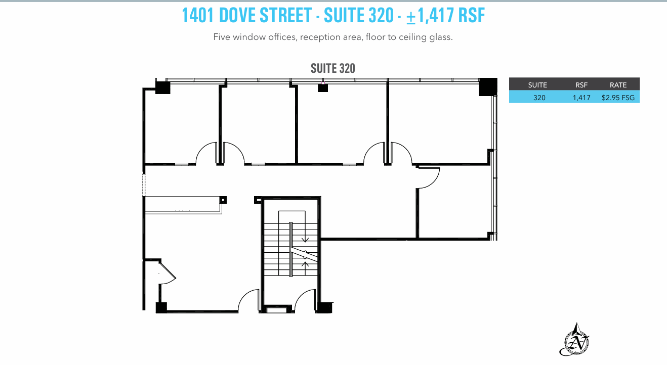 1401 Dove St, Newport Beach, CA à louer Plan d’étage– Image 1 sur 1