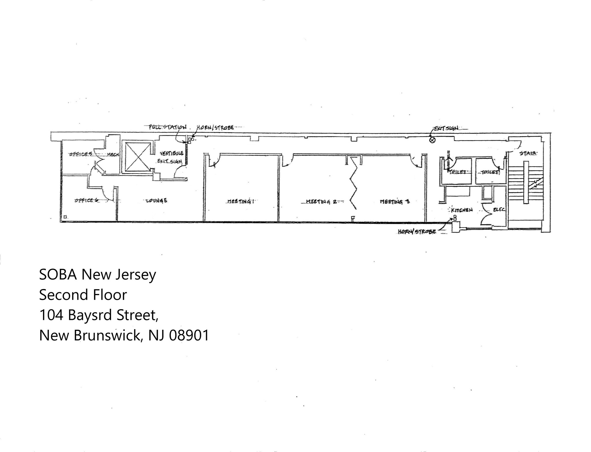 104 Bayard St, New Brunswick, NJ à louer Plan d’étage– Image 1 sur 1