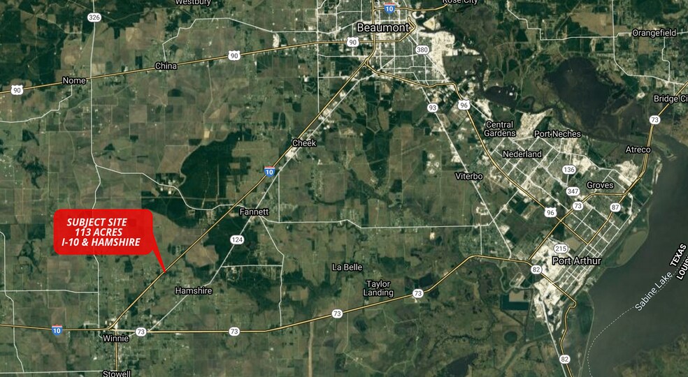 IH 10 @ Hamshire Rd, Winnie, TX à vendre - Aérien – Image 2 sur 2