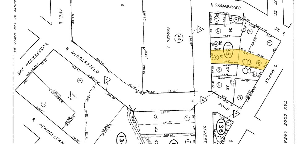 925 Main St, Redwood City, CA à louer - Plan cadastral – Image 2 sur 8