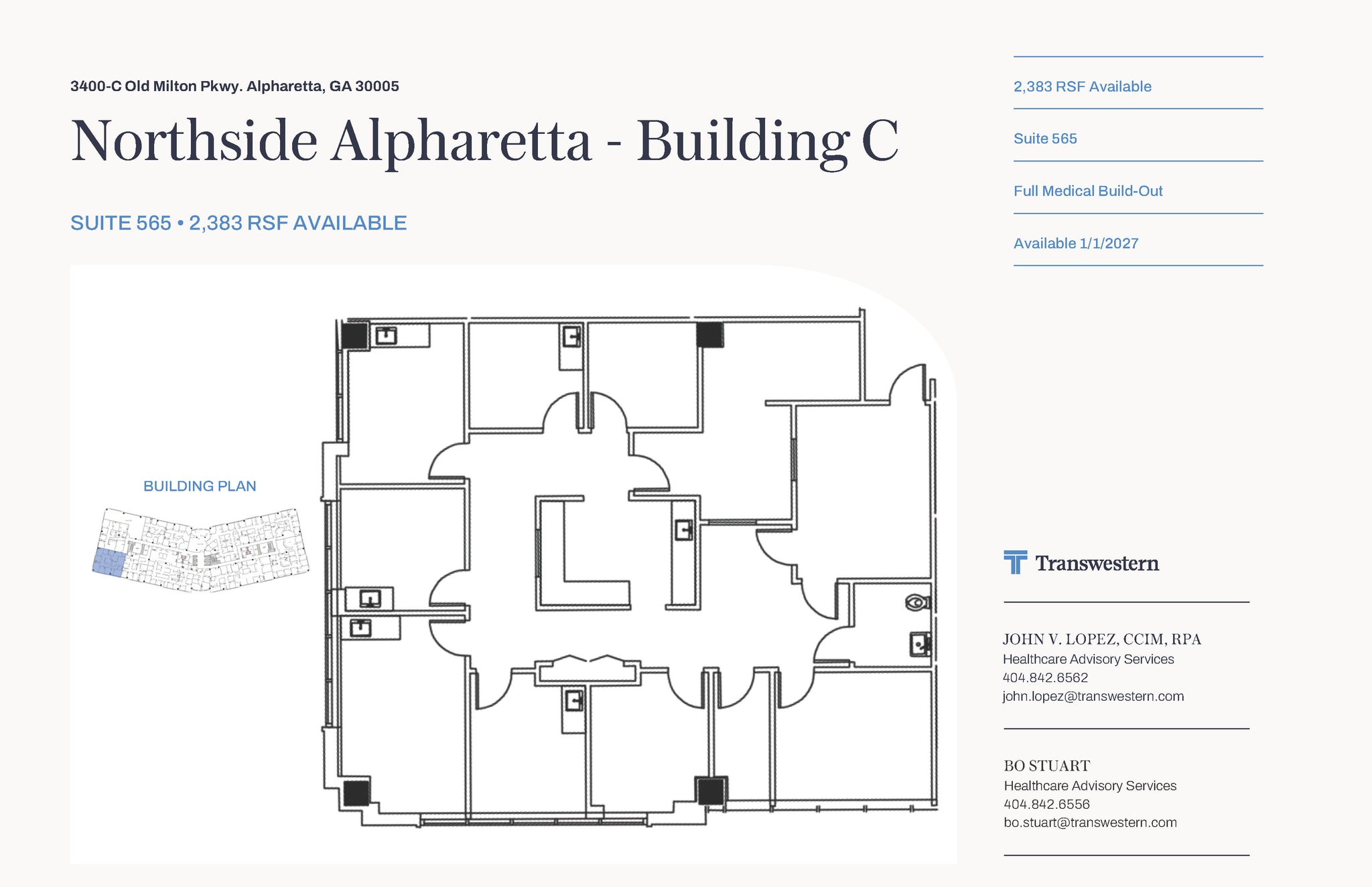3400 Old Milton Pky, Alpharetta, GA à louer Plan d’étage– Image 1 sur 1