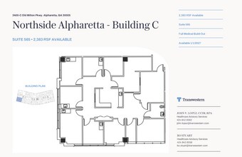 3400 Old Milton Pky, Alpharetta, GA à louer Plan d’étage– Image 1 sur 1