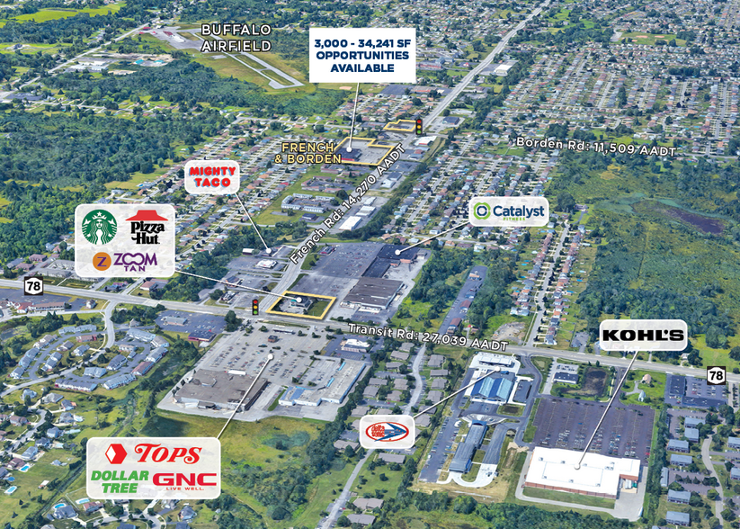 1231-1235 French Rd, Depew, NY à louer - Aérien – Image 2 sur 2