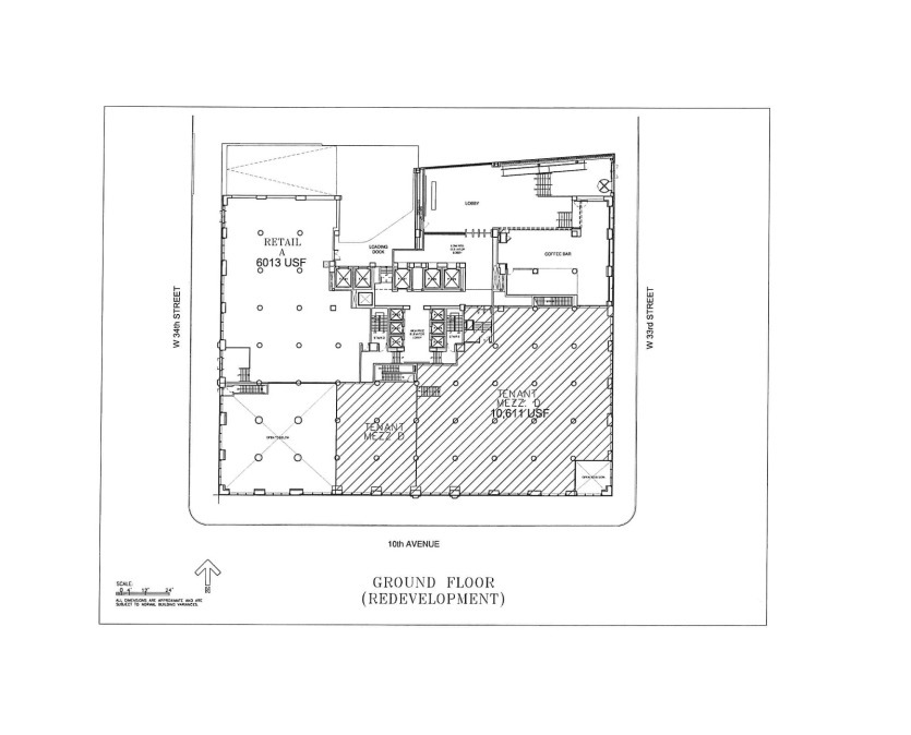 410 Tenth Ave, New York, NY à louer Plan d’étage– Image 1 sur 1