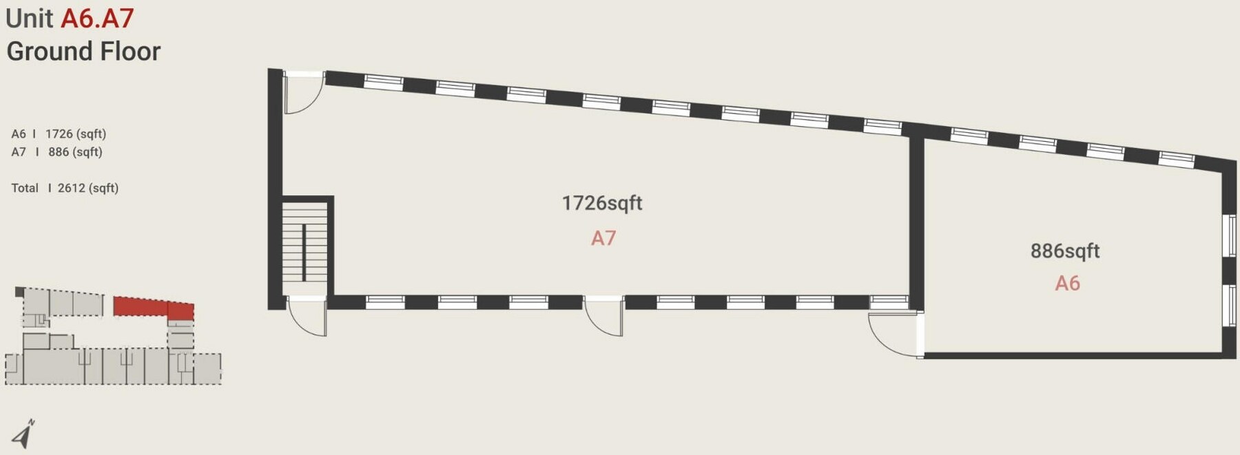 2-10 Bradford Rd, Manchester, GTM M40 7EZ - Lot A7 -  - Plan d’étage - Image 1 of 1