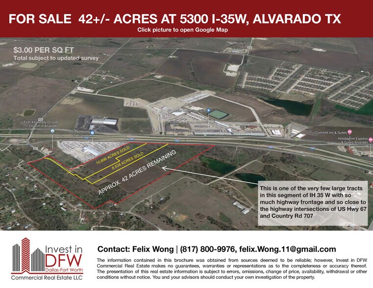 35 S Ih W, Alvarado, TX à vendre - Aérien – Image 1 sur 3