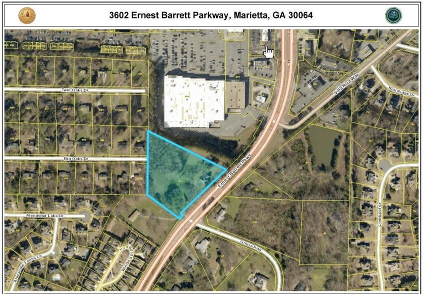 3602 Ernest W. Barrett Parkway, Marietta, GA à vendre - Plan cadastral – Image 2 sur 9