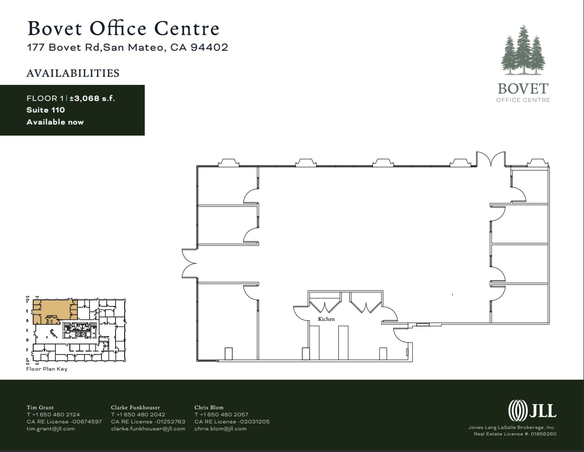 155 Bovet Rd, San Mateo, CA à louer Plan d’étage– Image 1 sur 1