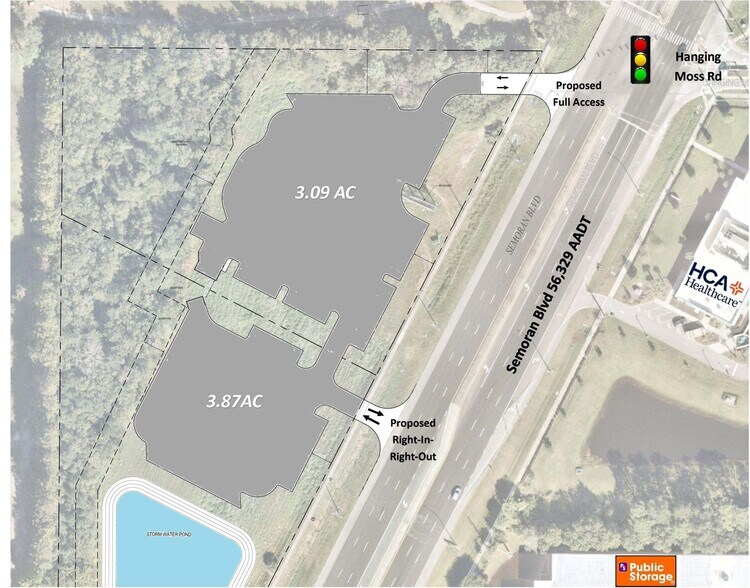 Semoran Blvd @ Hanging Moss Rd, Winter Park, FL à louer - Plan de site – Image 3 sur 4